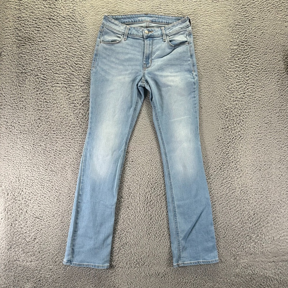 Old Navy Wow Jeans Womens 4 Blue Cotton Denim Bootcut Faded Workwear Stretch